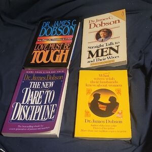 Dr. James Dobson Book Collection set of 4 used and some call outs
